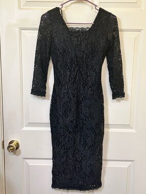 Black Lace Sheath Dress - Elegant Evening Dress